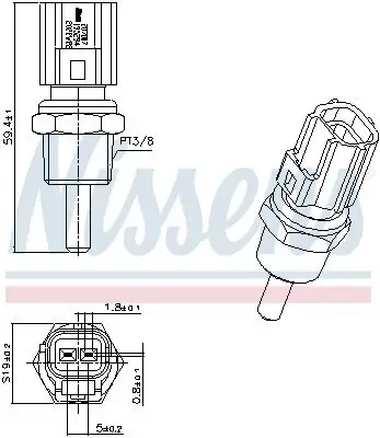 Sensor, Kühlmitteltemperatur NISSENS 207007 Bild Sensor, Kühlmitteltemperatur NISSENS 207007