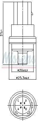 Sensor, Kühlmitteltemperatur NISSENS 207009