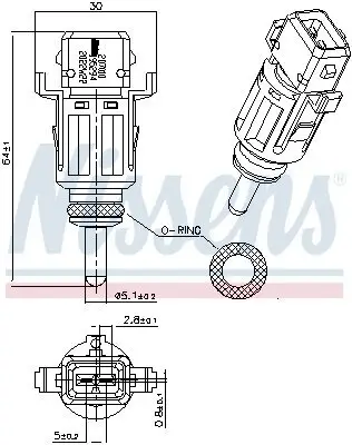 Sensor, Kühlmitteltemperatur NISSENS 207010 Bild Sensor, Kühlmitteltemperatur NISSENS 207010