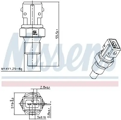 Sensor, Kühlmitteltemperatur NISSENS 207014 Bild Sensor, Kühlmitteltemperatur NISSENS 207014