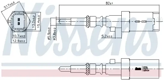 Sensor, Kühlmitteltemperatur NISSENS 207016 Bild Sensor, Kühlmitteltemperatur NISSENS 207016