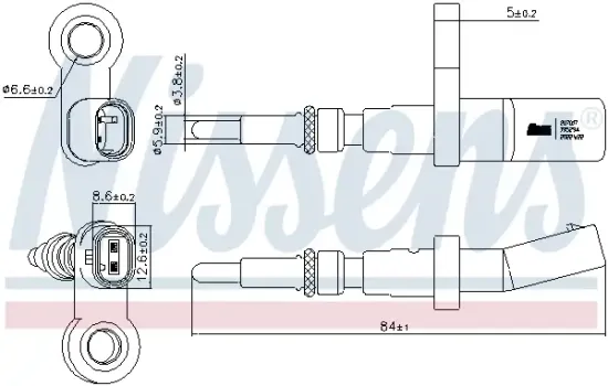 Sensor, Kühlmitteltemperatur NISSENS 207017 Bild Sensor, Kühlmitteltemperatur NISSENS 207017