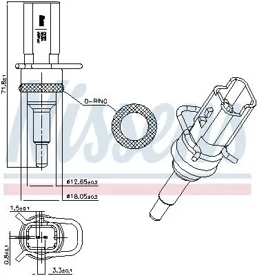 Sensor, Kühlmitteltemperatur NISSENS 207018 Bild Sensor, Kühlmitteltemperatur NISSENS 207018
