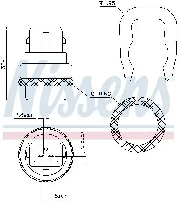 Sensor, Kühlmitteltemperatur NISSENS 207024 Bild Sensor, Kühlmitteltemperatur NISSENS 207024