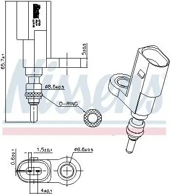 Sensor, Kühlmitteltemperatur NISSENS 207030 Bild Sensor, Kühlmitteltemperatur NISSENS 207030