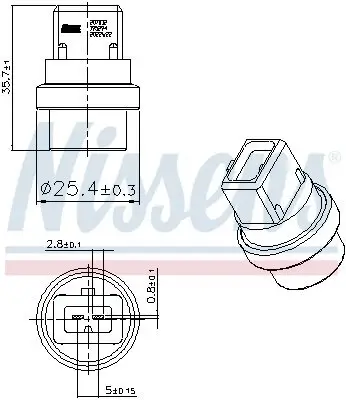 Sensor, Kühlmitteltemperatur NISSENS 207032 Bild Sensor, Kühlmitteltemperatur NISSENS 207032