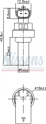 Sensor, Kühlmitteltemperatur NISSENS 207035