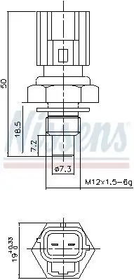 Sensor, Kühlmitteltemperatur NISSENS 207043 Bild Sensor, Kühlmitteltemperatur NISSENS 207043