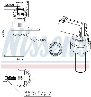 Sensor, Kühlmitteltemperatur NISSENS 207046 Bild Sensor, Kühlmitteltemperatur NISSENS 207046