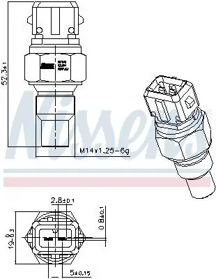 Sensor, Kühlmitteltemperatur NISSENS 207049 Bild Sensor, Kühlmitteltemperatur NISSENS 207049