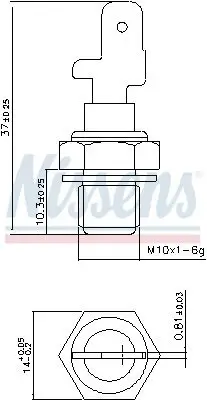 Sensor, Kühlmitteltemperatur NISSENS 207060 Bild Sensor, Kühlmitteltemperatur NISSENS 207060