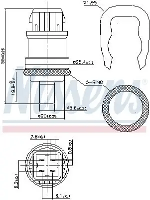 Sensor, Kühlmitteltemperatur NISSENS 207061 Bild Sensor, Kühlmitteltemperatur NISSENS 207061