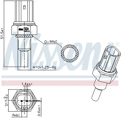 Sensor, Kühlmitteltemperatur NISSENS 207066 Bild Sensor, Kühlmitteltemperatur NISSENS 207066