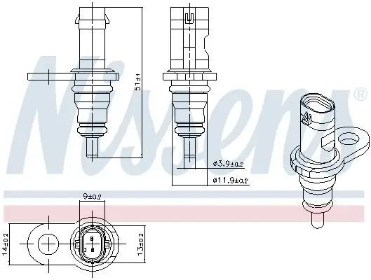 Sensor, Kühlmitteltemperatur NISSENS 207067 Bild Sensor, Kühlmitteltemperatur NISSENS 207067