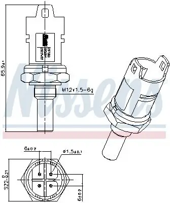 Sensor, Kühlmitteltemperatur NISSENS 207080 Bild Sensor, Kühlmitteltemperatur NISSENS 207080