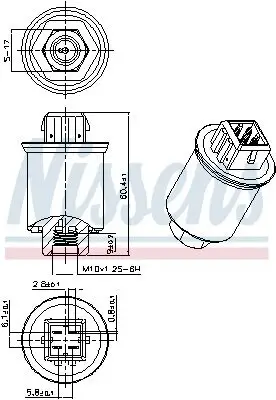 Druckschalter, Klimaanlage 5 V NISSENS 301035 Bild Druckschalter, Klimaanlage 5 V NISSENS 301035