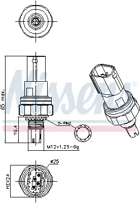 Druckschalter, Klimaanlage 5 V NISSENS 301046 Bild Druckschalter, Klimaanlage 5 V NISSENS 301046
