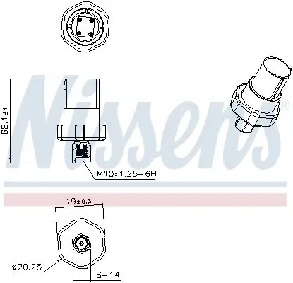 Druckschalter, Klimaanlage 12 V 5 V NISSENS 301102 Bild Druckschalter, Klimaanlage 12 V 5 V NISSENS 301102