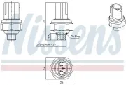 Druckschalter, Klimaanlage NISSENS 301070