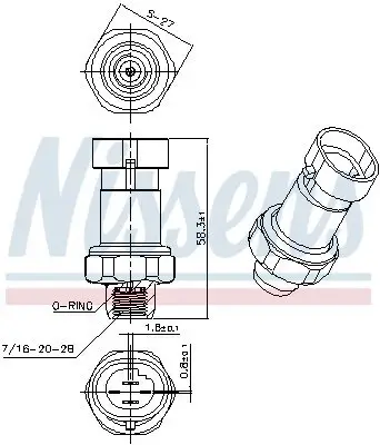 Druckschalter, Klimaanlage 5 V NISSENS 301085 Bild Druckschalter, Klimaanlage 5 V NISSENS 301085