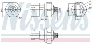 Druckschalter, Klimaanlage 5 V NISSENS 301090