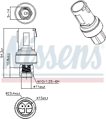 Druckschalter, Klimaanlage NISSENS 301092 Bild Druckschalter, Klimaanlage NISSENS 301092