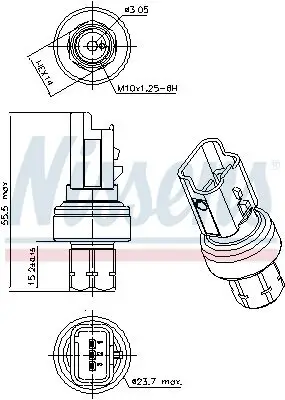 Druckschalter, Klimaanlage 12 V NISSENS 301104 Bild Druckschalter, Klimaanlage 12 V NISSENS 301104