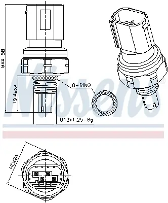 Druckschalter, Klimaanlage NISSENS 301120 Bild Druckschalter, Klimaanlage NISSENS 301120