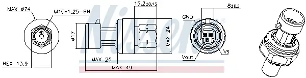 Druckschalter, Klimaanlage NISSENS 301129