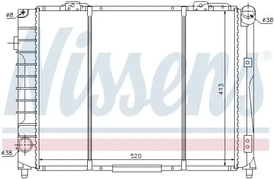 Kühler, Motorkühlung NISSENS 60021 Bild Kühler, Motorkühlung NISSENS 60021