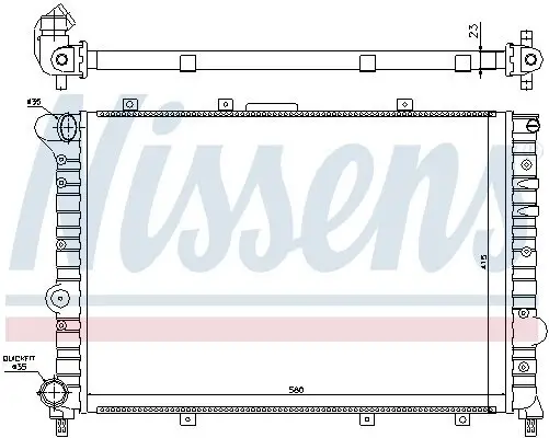 Kühler, Motorkühlung NISSENS 60041 Bild Kühler, Motorkühlung NISSENS 60041
