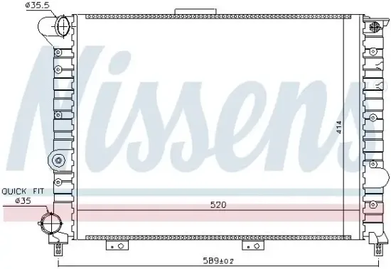 Kühler, Motorkühlung NISSENS 60049 Bild Kühler, Motorkühlung NISSENS 60049