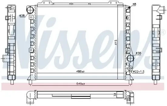 Kühler, Motorkühlung NISSENS 60051 Bild Kühler, Motorkühlung NISSENS 60051