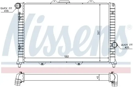 Kühler, Motorkühlung NISSENS 60056 Bild Kühler, Motorkühlung NISSENS 60056