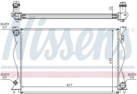Kühler, Motorkühlung NISSENS 60234A Bild Kühler, Motorkühlung NISSENS 60234A
