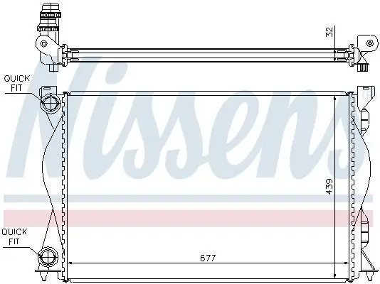 Kühler, Motorkühlung NISSENS 60235A Bild Kühler, Motorkühlung NISSENS 60235A
