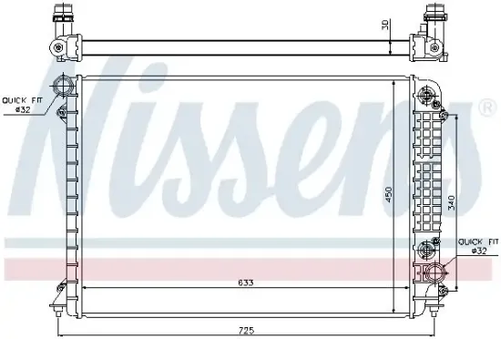 Kühler, Motorkühlung NISSENS 60241 Bild Kühler, Motorkühlung NISSENS 60241