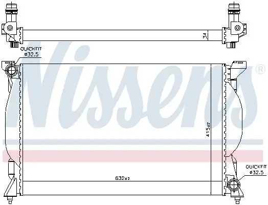 Kühler, Motorkühlung NISSENS 60301A Bild Kühler, Motorkühlung NISSENS 60301A