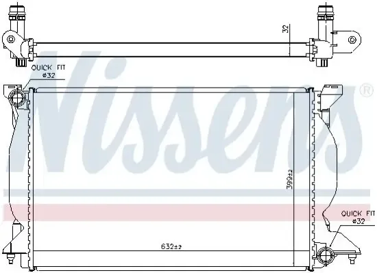 Kühler, Motorkühlung NISSENS 60302A Bild Kühler, Motorkühlung NISSENS 60302A