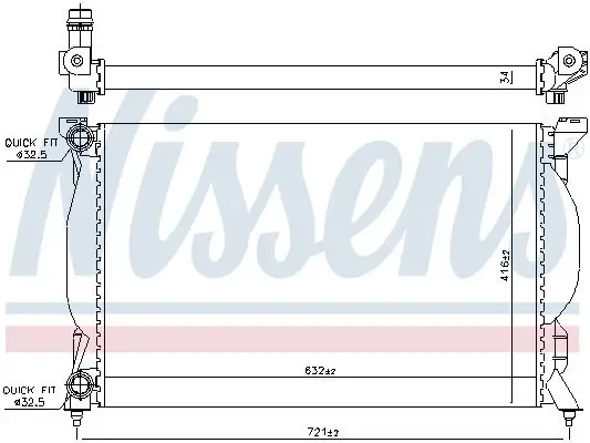 Kühler, Motorkühlung NISSENS 60304A Bild Kühler, Motorkühlung NISSENS 60304A