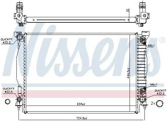 Kühler, Motorkühlung NISSENS 60307A Bild Kühler, Motorkühlung NISSENS 60307A