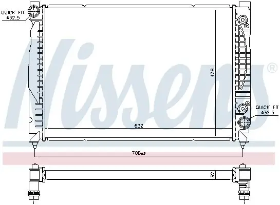 Kühler, Motorkühlung NISSENS 60316 Bild Kühler, Motorkühlung NISSENS 60316