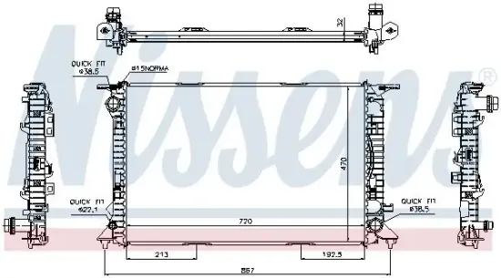 Kühler, Motorkühlung NISSENS 60317 Bild Kühler, Motorkühlung NISSENS 60317