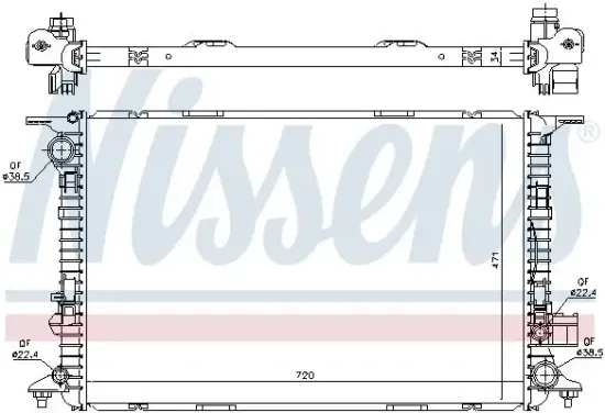 Kühler, Motorkühlung NISSENS 60327 Bild Kühler, Motorkühlung NISSENS 60327