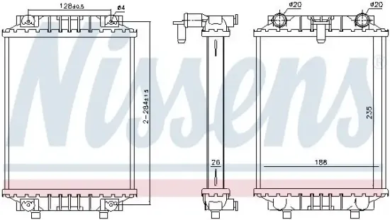 Kühler, Motorkühlung NISSENS 60351 Bild Kühler, Motorkühlung NISSENS 60351