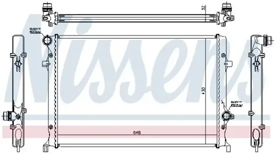 Kühler, Motorkühlung NISSENS 60352 Bild Kühler, Motorkühlung NISSENS 60352