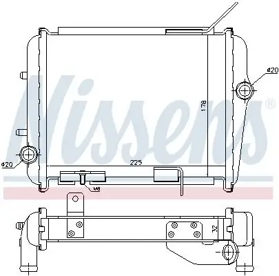 Kühler, Motorkühlung NISSENS 60362 Bild Kühler, Motorkühlung NISSENS 60362