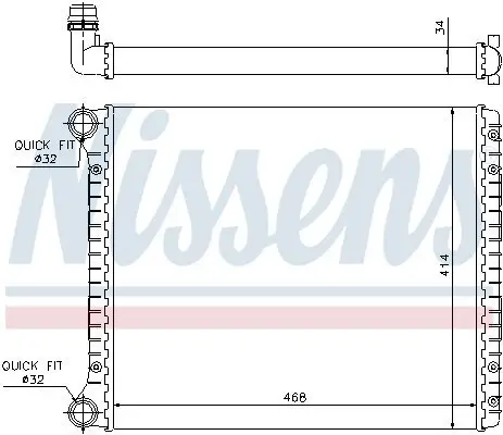 Kühler, Motorkühlung NISSENS 60426 Bild Kühler, Motorkühlung NISSENS 60426