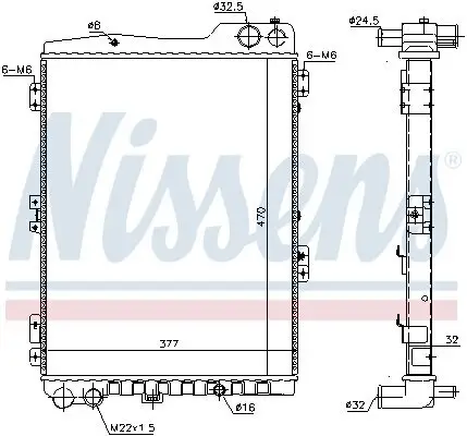 Kühler, Motorkühlung NISSENS 60442 Bild Kühler, Motorkühlung NISSENS 60442