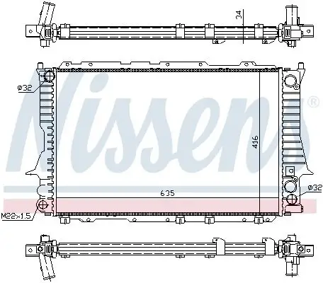 Kühler, Motorkühlung NISSENS 60459 Bild Kühler, Motorkühlung NISSENS 60459